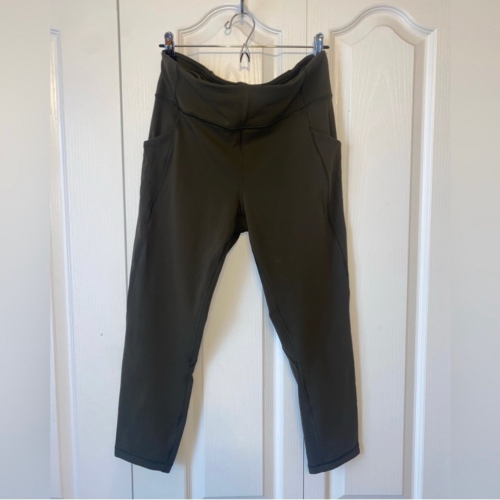 Lululemon All The Right Places Crop Fatigue Green 23”